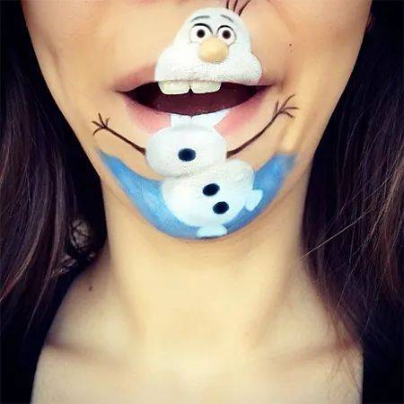 
【设计师】嘴部的搞怪化妆 联合动画人物 形成别开生面的艺术品“华体会体育hth官方网站”(图7)